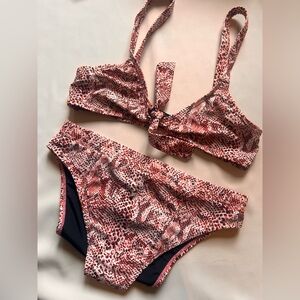 Nasty Gal Wild Red and Black Bikini